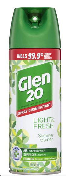 Glen 20 Disinfectant Surface Spray 300g Summer Garden